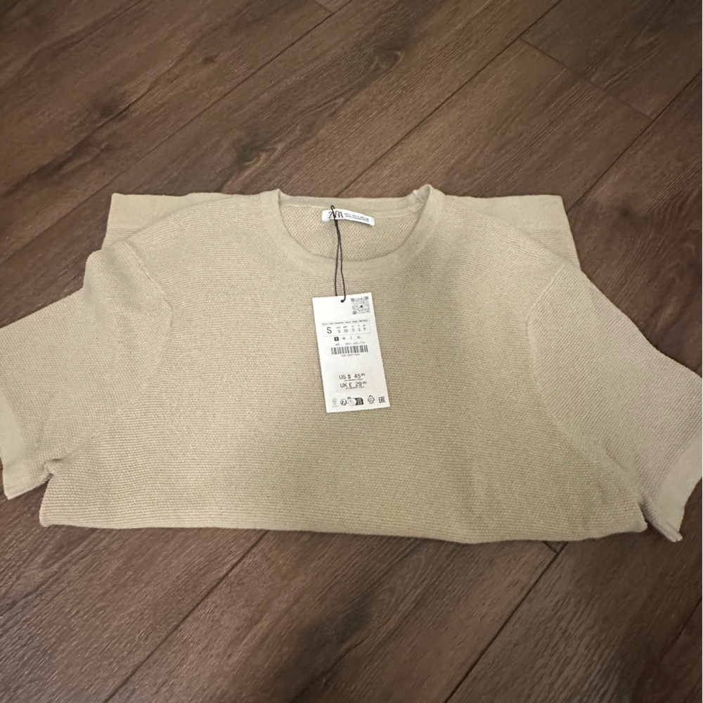 Zara Light Tan Knit Top